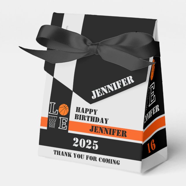 Caja Para Regalos Bucles de baloncesto, Regalo de jugador de balonce (Front Side)