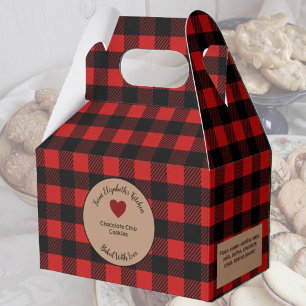 Caja Para Regalos Búfalo Rojo Tapado Regalos Horneados Con Ingredien