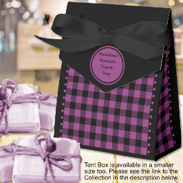 Caja Para Regalos Buffalo Check - Negro y Morado - Carpa 4x2x5