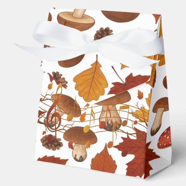 Caja Para Regalos Búho de Otoño y Hojas (Anverso)