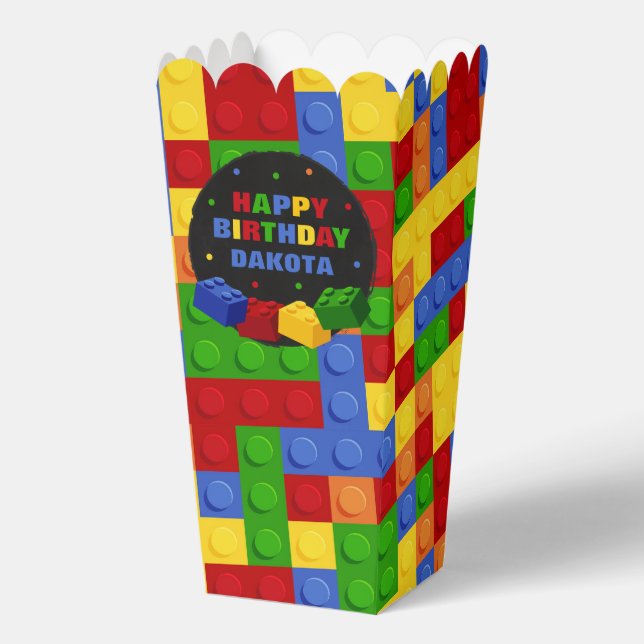 Caja Para Regalos Building Blocks Boy Birthday Brick Party Favor Box (Anverso)