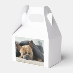 Caja Para Regalos bulldog francés debajo de la manta