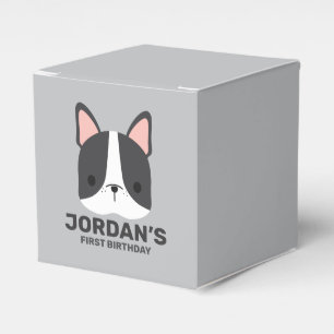 Caja Para Regalos Bulldog francés lindo con nombre personalizado