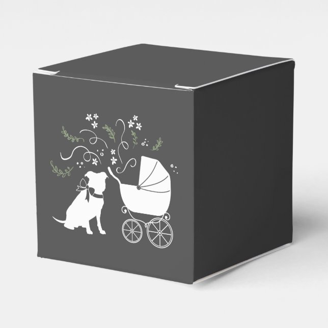 Caja Para Regalos Bulldog Pit Baby Pitbull Shower Sexo Neutral (Costado Anverso)