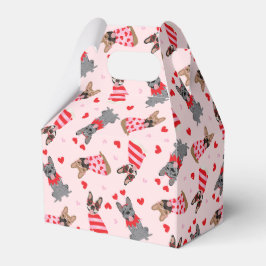 Caja Para Regalos Bulldoges de San Valentín