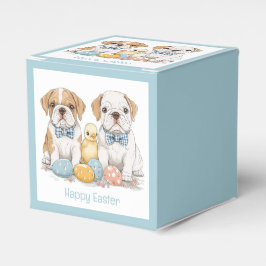 Caja Para Regalos Bulldoges felices en inglés de Pascua