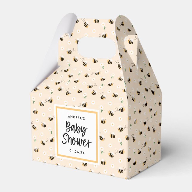 Caja Para Regalos Bumblebee Baby Shower Favor Box (Front Side)