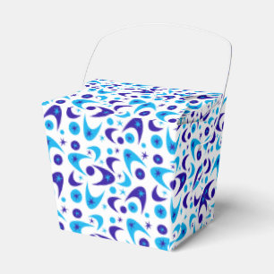 Caja Para Regalos Bumeranes Azules Retro