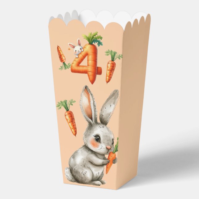 Caja Para Regalos Bunnies and Carrots cuarto Fiesta de cumpleaños (Anverso)