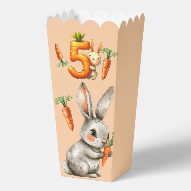 Caja Para Regalos Bunnies and Carrots Fiesta de Cumpleaños 5 (Anverso)