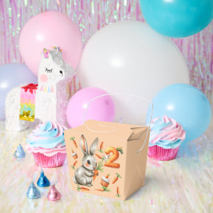 Caja Para Regalos Bunnies and Carrots Fiesta del segundo cumpleaños