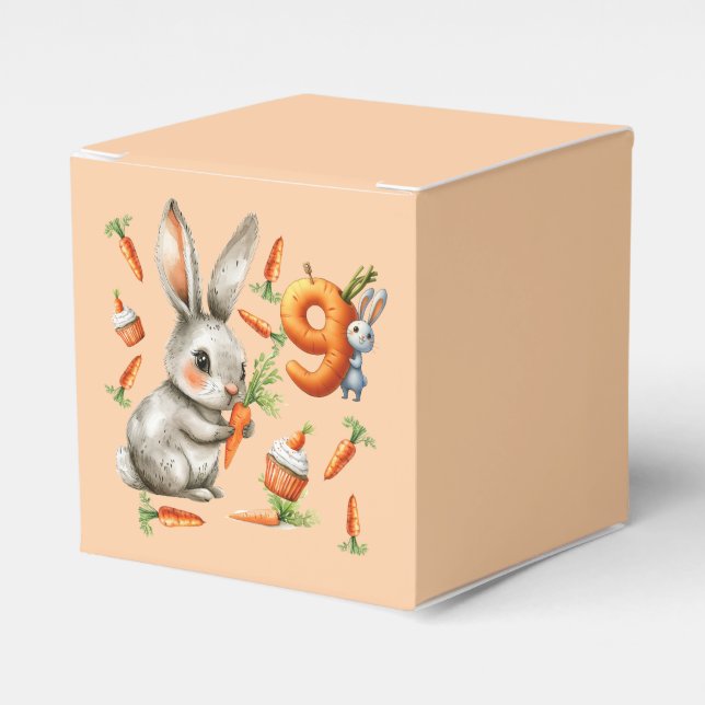 Caja Para Regalos Bunnies and Carrots Novena Fiesta de Cumpleaños (Costado Anverso)