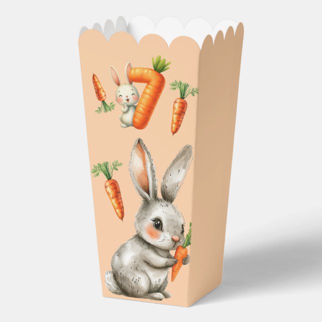 Caja Para Regalos Bunnies and Carrots Séptima fiesta de cumpleaños (Anverso)