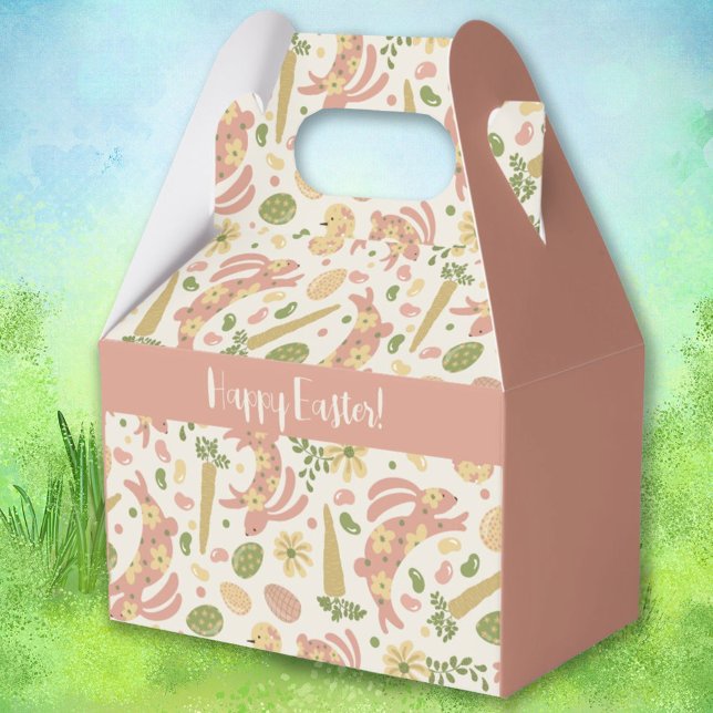 Caja Para Regalos Bunnies rosados de Pascua (Subido por el creador)