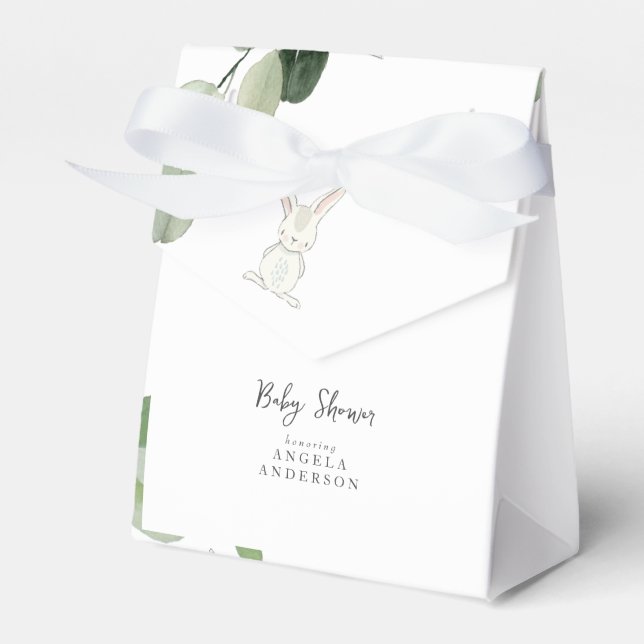 Caja Para Regalos Bunny Baby Shower Gracias Favor Box (Front Side)