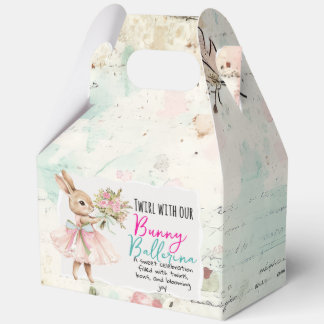 Caja Para Regalos Bunny Ballerina Candy/Favor Box