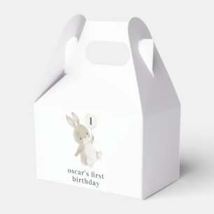 Caja Para Regalos Bunny Balloon 1º cumpleaños