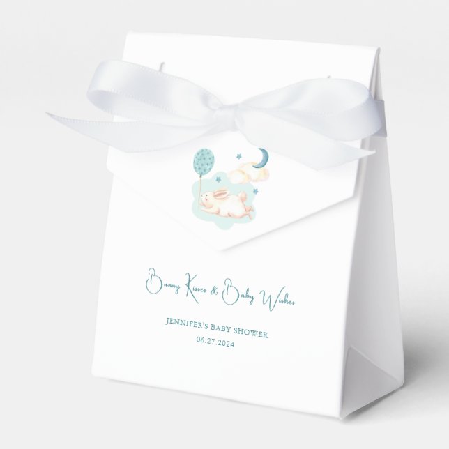 Caja Para Regalos Bunny Dreams Blue Baby Shower (Front Side)