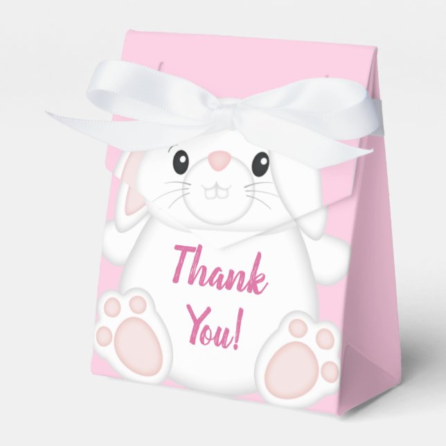 Caja Para Regalos Bunny Rabbit Baby Shower Pink (Front Side)