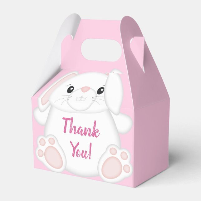 Caja Para Regalos Bunny Rabbit Baby Shower Pink (Front Side)