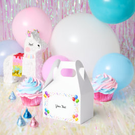 Caja Para Regalos Bunte Party Ballons Konfetti Rahmen Design