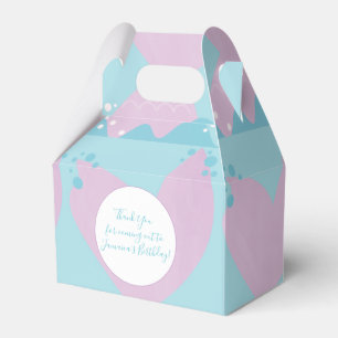 Caja Para Regalos Burbujas de sirena Fiesta morado y azul del océano