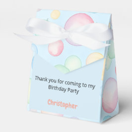 Caja Para Regalos Burbujas y Aletas Cumpleaños Infantiles