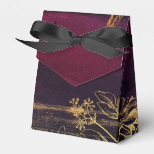 Caja Para Regalos Burgundy Oscuro y Dorado