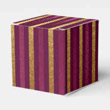Burgundy y Gold Vintage Glam Faux Stripes de Relie
