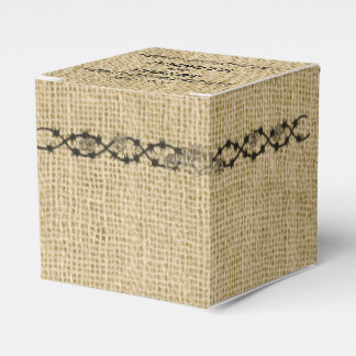 Caja Para Regalos Burlap y Birch Wedch Favor Box