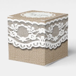 Caja Para Regalos Burlap y Lace Art Favorito Box