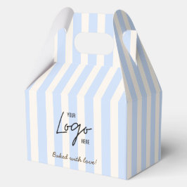 Caja Para Regalos Business Logo Cute Blue Stripes Cookie