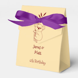 Caja Para Regalos Butter Yellow & Red Australian Animals Birthday 