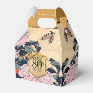 Caja Para Regalos Butterfly Peonies 80th Birthday Gracias GFB