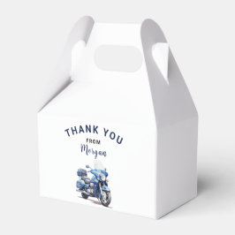 Caja Para Regalos Buzón azul editable Motociclismo Birday Gable Box