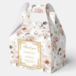 Caja Para Regalos Buzones de novillos florales de marfil rosado polv