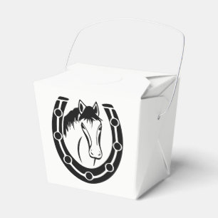 Caja Para Regalos Caballo de Boda de Campo Herradura Rústica Occiden