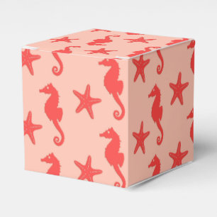 Caja Para Regalos Caballo de mar y pez estrella - tonos de naranja d
