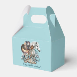 Caja Para Regalos Caballo de vaca botas de vaquero gorra floral occi