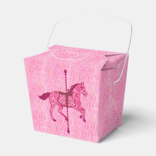 Caja Para Regalos Caballo del carrusel - rosa del fucsia