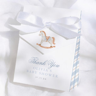 Caja Para Regalos Caballo Mecedor de Cuadros Agradecimiento para Bab