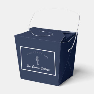 Caja Para Regalos Caballo náutico azul y blanco
