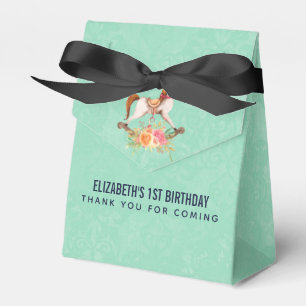 Caja Para Regalos Caballo rocoso vintage con Bouquet floral