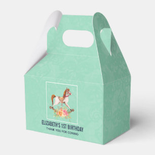 Caja Para Regalos Caballo rocoso vintage con Bouquet floral