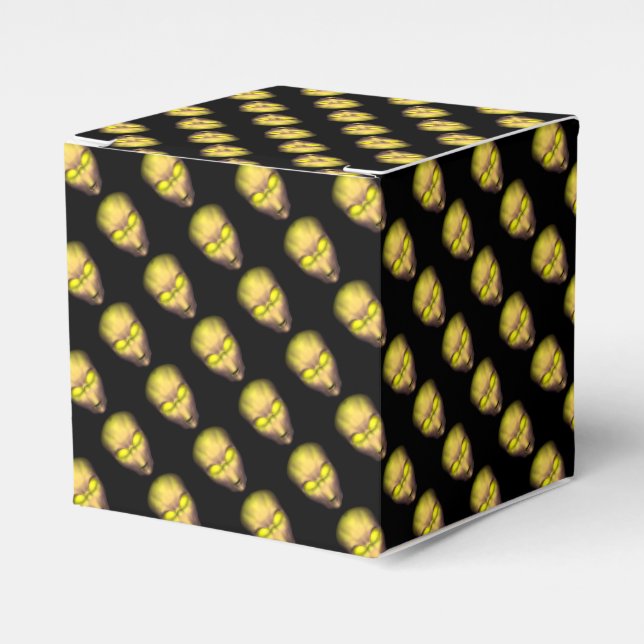 Caja Para Regalos Cabeza de alienígena amarillo (Costado Anverso)