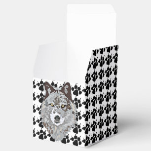 Caja Para Regalos Cabeza de lobo estilizada