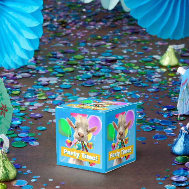Caja Para Regalos Cabra con Sopladores de Fiesta (Fiesta)