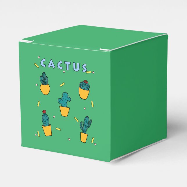 Caja Para Regalos Cactus (Costado Anverso)