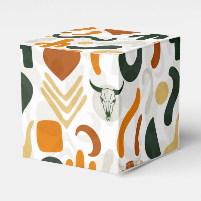 Caja Para Regalos Cactus de estilo suroccidental cráneo vaquero gorr (Costado Anverso)