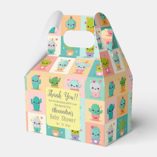 Caja Para Regalos Cactus Kawaii Baby Shower